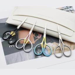 Tesoura em relevo para costura, ponto cruz retrô, prata antiga, tesoura pequena bonita vintage, corte de linha de pesca, tesoura de tecido DIY - Image 2