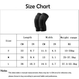 Veidoorn-Kids Honeycomb Knee Support Pad, recuperação conjunta, futebol, basquete, antiderrapante, tiras, manga de compressão, 1pc - Image 6