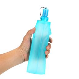 Garrafa de água macia dobrável TPU, Esportes ao ar livre, Bolsa de água dobrável, Corrida Camping Caminhadas, 250 ml, 500ml - Image 3