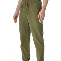 Calça casual com cordão masculina, elástico na cintura, monocromática, tamanho solto versátil, jogging, leggings de ioga, verão, nova - Image 6