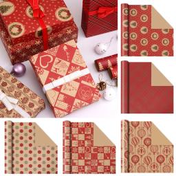 Papel De Embrulho De Presente De Natal Para Aniversário, Papel De Embalagem Kraft, Material DIY Bag, Decoração De Presente De Ano Novo - Image 3