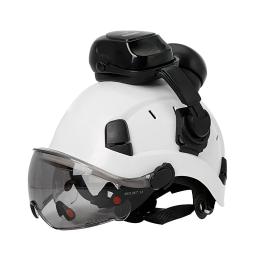Capacete de segurança de construção ce com viseira, óculos embutidos, protetores de orelha para engenheiro, capacete de trabalho industrial ansi, proteção de cabeça - Image 6