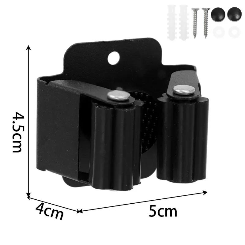 Wall Mounted Multipurpose Storage Rack com Parafuso, Mop e Vassourar Gancho, Aço Inoxidável, Banheiro Ferramenta, Impermeável, 1 Pc, 5Pcs - Image 1