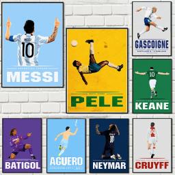 Sports Soccer Football Player Star Wall Art Poster, World Famous Idol Idol Canvas Pintura, coleção Mural, Print Pictures, Home Decor - Image 1