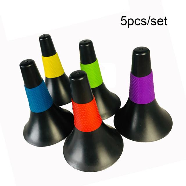 Conjunto de 5 Cones Empilháveis para Exercícios de Basquete e Voleibol - Ideal para Iniciantes e Práticas com Barreira