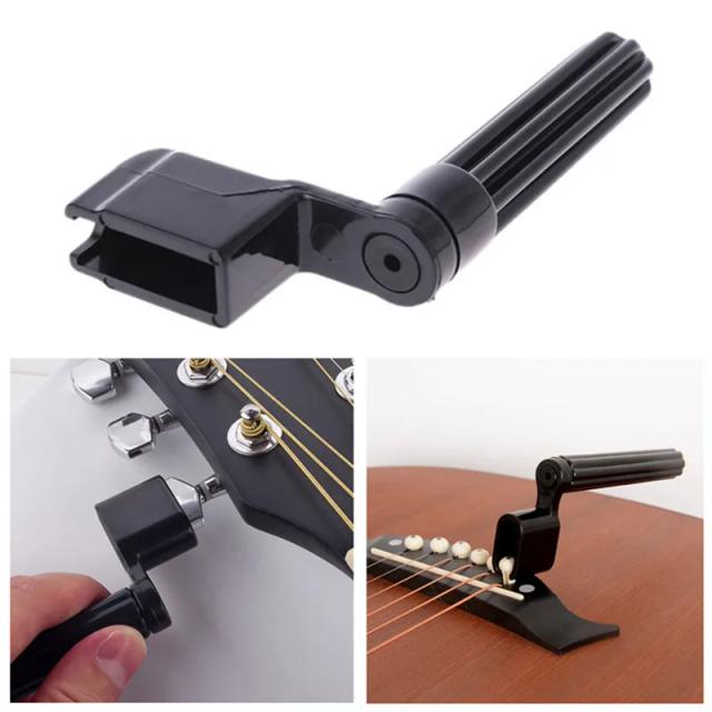 Pino Enrolador de Corda de Guitarra Preto com Puxador para Ferramenta Elétrica - Envio Direto, 1 Peça