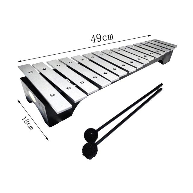 Xilofone de Metal com 15 Notas e Estojo de Transporte: Presente Ideal para Crianças Iniciantes e Músicos em Desenvolvimento