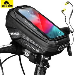 SELVAGEM MAN-Rainproof Touch Screen Bicicleta Guiador Bag, Saco Da Bicicleta, Caso Do Telefone Móvel, MTB Acessórios, Ciclismo, 6,7" - Image 1