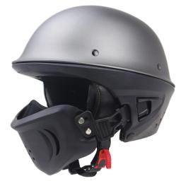 Motocicleta equitação capacete com o Chin destacável, metade do rosto esportes capacetes, equipamento Otorcycle, Dot - Image 2