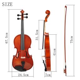 Astonvilla-VA-35 Viola Spruce Panel Set com Case Bow para iniciantes prática, instrumentos profissionais de corda, 16" - Image 4