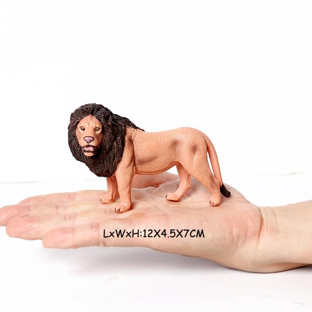 Estatueta de Leão e Leoa - Brinquedo de Ação para Crianças, Figuras de Animais Selvagens em Plástico