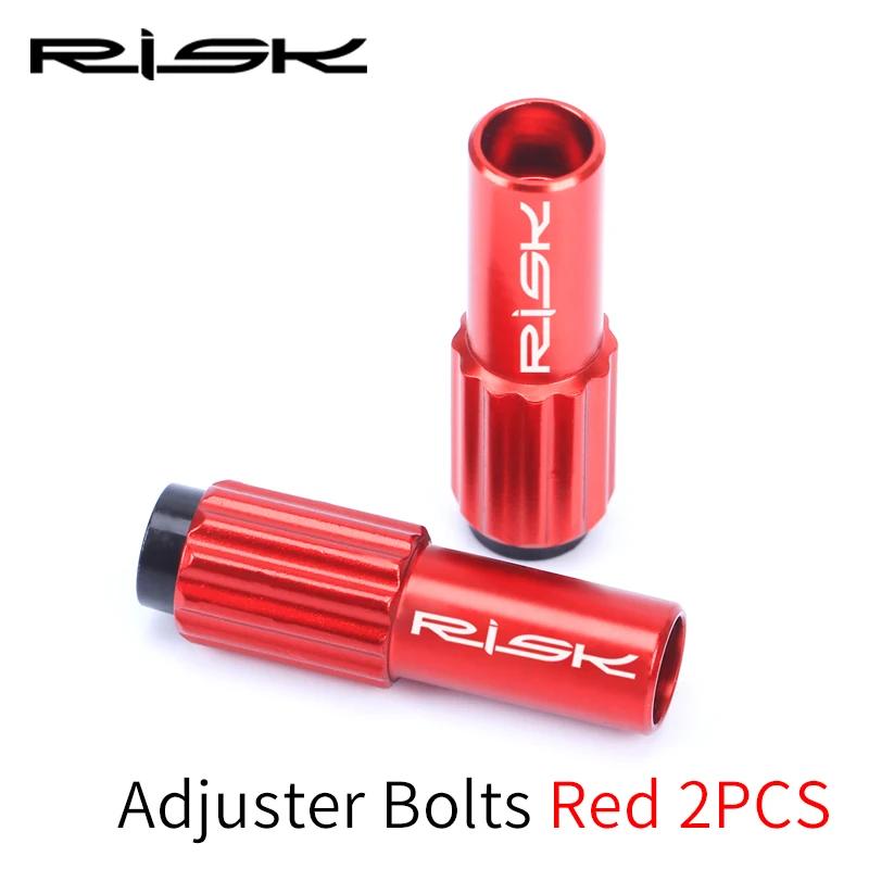 2 unidades/pacote risco 4mm mountain road bicicleta inline cabo ajustador adaptador parafuso de ajuste desviador mudança cabo freio - Image 1