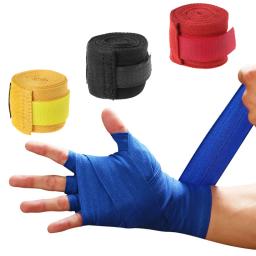 Bandagem de boxe envoltória de algodão, 2.5m/5m, tiras esportivas, taekwondo, luvas de mão, envoltório de combate, cinto de proteção, bandagens de boxe para homens e mulheres - Image 1