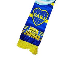Bandeira de seda para fãs de futebol, impressão lateral dupla, boca, juniores, lenço de cetim, futebol, 15x150cm - Image 5