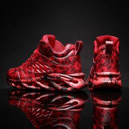 Tênis de basquete antiderrapante masculino, tênis de campo, botas de treino, algodão, quente, ao ar livre, esportes, casual, inverno - Image 3