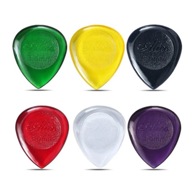 Kit de Palhetas Stubby de Acrílico - 6 Peças de 1mm, 2mm e 3mm para Grande Liberação Rápida e Durabilidade