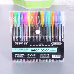 Conjunto de canetas de gel, 12/16/18/24/36/48 cores, neon/pastel/metálico/glitter, canetas para livros de colorir para adultos, revistas, desenho, rabiscos - Image 3