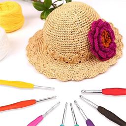 Kit de agulhas de tricô com gancho de crochê de alumínio, 2-8mm, multicolorido, alça macia, suéter, faça você mesmo, cachecol, agulhas de costura, ferramentas de tricô - Image 4