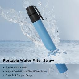 Outdoor Mini Water Filter Straw, Emergência portátil Sistema de filtragem de água para acampar e caminhar, purificador de água, 1-4pcs - Image 4