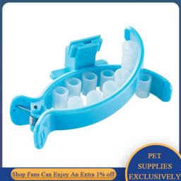 Titular do saco de cocô do cão do portador da scooper do pooper automático mãos livres clipe de cauda pet saco de resíduos dispensador do filhote de cachorro higiênico suprimentos de limpeza - Image 5