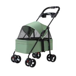 Dobrável Outdoor Pet Stroller, Gato e Cão Trolley, Leve, Respirável, 4 Rodas, Pet Supplies Fabricante, Venda Quente - Image 1