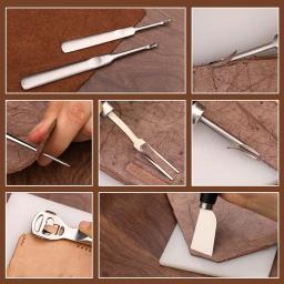 Fenrry-Ferramentas De Trabalho De Couro Com Borda Para Iniciantes, Ferramentas De Artesanato De Couro, Ferramentas De Costura De Skiver, 37PCs - Image 4