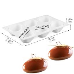 Molde elíptico de silicone para pedra de seixo, para bolo, mousse, sobremesa, chocoalte, molde de sabão antiaderente - Image 4