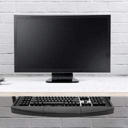 Ajustável sob mesa teclado bandeja, suporte ajustável, gaveta, plataforma de slideout ergonômico, fonte do teclado do computador - Image 3