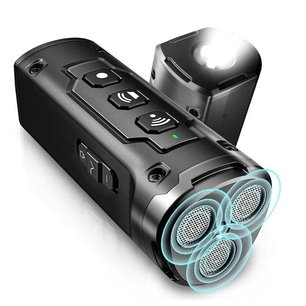 Repelente Ultrassônico de Cães com Alcance de 35 Pés e Lanterna LED - Dispositivo Dissuasor de Latidos e Treinamento Anti-Ponte em Preto e Laranja