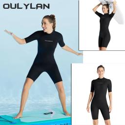 Neoprene manga curta wetsuit para mulheres, surf suit, novo Kitesurf swimwear, mergulho, maiôs de pesca submarina, 3mm - Image 4