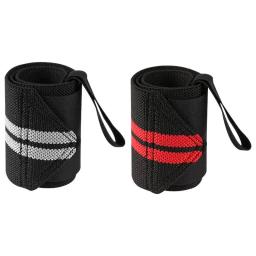 Faixa de pulso para levantamento de peso, tiras de suporte para pulso fitness com design de fixação, musculação, força de levantamento de peso - Image 1