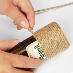 Fio de juta natural para artesanato DIY, empacotamento durável, corda de embalagem artesanal, corda fina, artesanato, 100m - Image 4