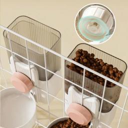 Alimentador automático de cães e gatos, dispensador de água, gaiola suspensa Design, fácil adicionar alimentos, borracha macia, antiderrapante, gatos tigela, suprimentos para animais - Image 3