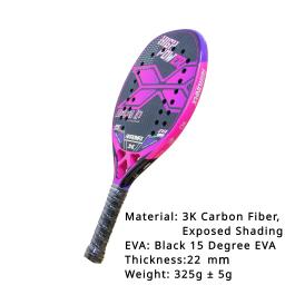 Arronax-Full Carbon Fiber Beach Tennis Racket, superfície áspera, capa Bag, em estoque, 3K - Image 3