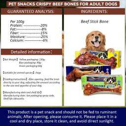Crocante carne vara osso para Pet, Snacks cão, tamanho grande, moendo os dentes, delicioso, carne nutritiva, osso saboroso, Pet Food - Image 4