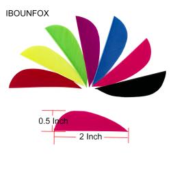 IBOUNFOX Fletchings 2 Polegada 50 peças penas de peru Fletches DIY para flecha de tiro com arco de palhetas acessórios asa direita/esquerda - Image 2