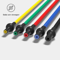 Bandas de resistência com alças para homens e mulheres, equipamento de treinamento de força, tubo ajustável, corda, exercício, casa, treino - Image 5