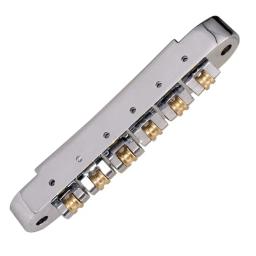 Roller Saddle Bridge com 2 Stopbar Studs, acessórios para guitarra elétrica, substituto para Les Paul EPI, Chrome e Gold, 1PC - Image 4