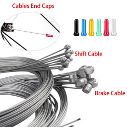 Linha de freio de bicicleta mtb, 2m, linha de velocidade, engrenagem fixa, conjunto de cabo de freio, núcleo, cabo de fio interno com tampas de extremidade, pontas, crimpagens - Image 1