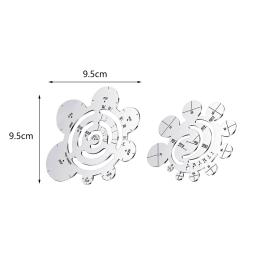 Círculo Estêncil para Artesanato, Desenho Réguas, Metal Cutting Template, DIY - Image 6