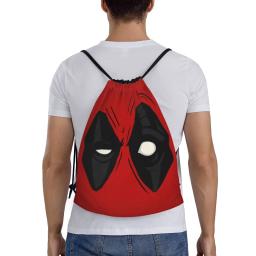 Deadpool Eyes Drawstring Mochila, Gym Sports Sackpack, String Bags para trabalhar fora - Image 5