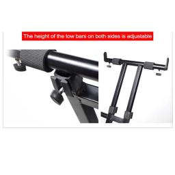 Suporte dobrável de tubo duplo para teclado eletrônico, acessórios para instrumentos musicais, elevação em forma de x, novo, 95cm-120cm - Image 6