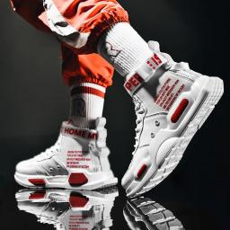 High Top Sneakers para homens, tênis, tendência de basquete, maré de elevação, tênis, frete grátis - Image 2