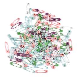 Alfinetes de segurança multicolor para roupas, 100pcs, 23x6mm, ferramenta de decoração, base diy, jóias, broches, 100pcs - Image 4