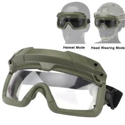 Óculos tático à prova de vento proteção caça tiro treinamento óculos segurança aitsoft paintball combate óculos claros - Image 1