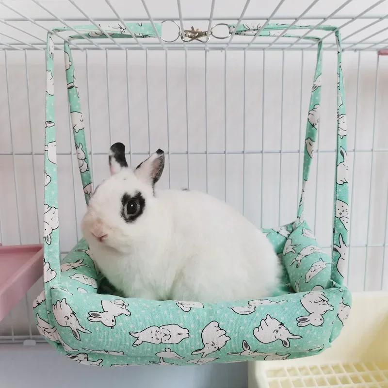 Rede de pelúcia para pequenos animais de estimação, cama pendurada, ninho para coelhos, gaiola para hamster, cobaia, ninho quente, brinquedos de escalada, suprimentos para animais, inverno - Image 1