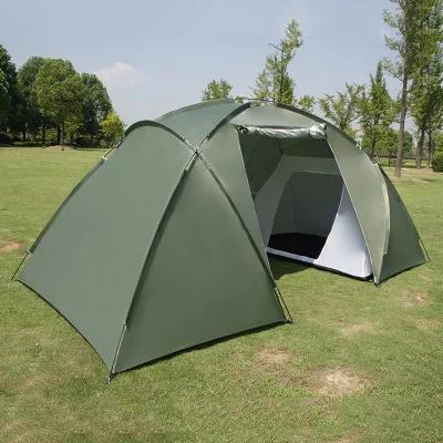 Tenda de acampamento à prova d'água, camada dupla, 2 quarto, ambiente externo, 4-6 pessoas, caminhada, caça, família, festa, 3 cores - Image 1