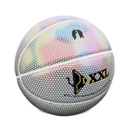 Bola reflexiva de basquete pu, bola brilhante para treinamento de basquete masculino e feminino, bola interna e externa brilhante, presente - Image 2