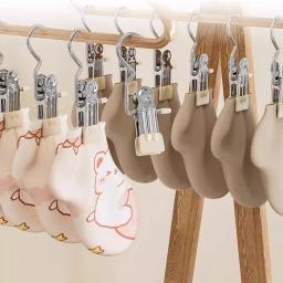 Pegs de roupas de aço inoxidável com gancho, prendedores de roupa, clipes pendurados portáteis, cabide organizador do armário, 50 a 10x - Image 2