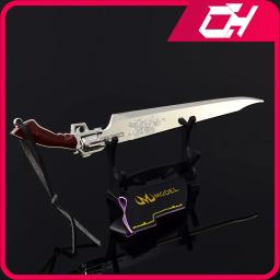 Arma de metal para meninos, modelo de lâmina sem cortes, espada prateada, pingente cabeça de lobo, brindes fantasia, revólver, 22cm - Image 1